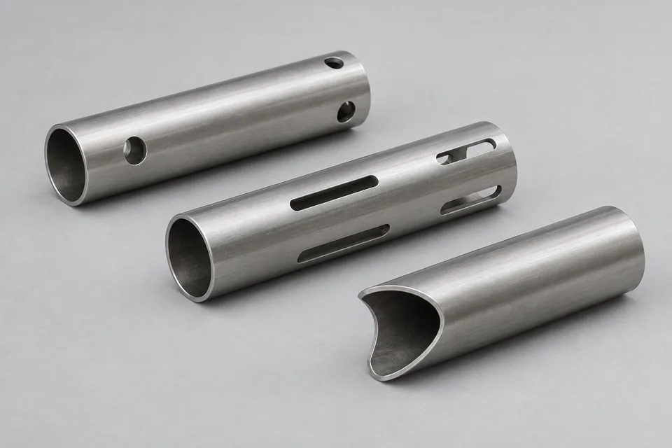 Illustrative stainless steel round tube components